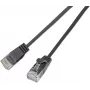 Wirewin SLIM KAT6A cavo patch light 10 Gigabit rotondo, U/UTP, Ø 3,6 mm, nero (SLIM-L-UU-K6A 7.5 BK)