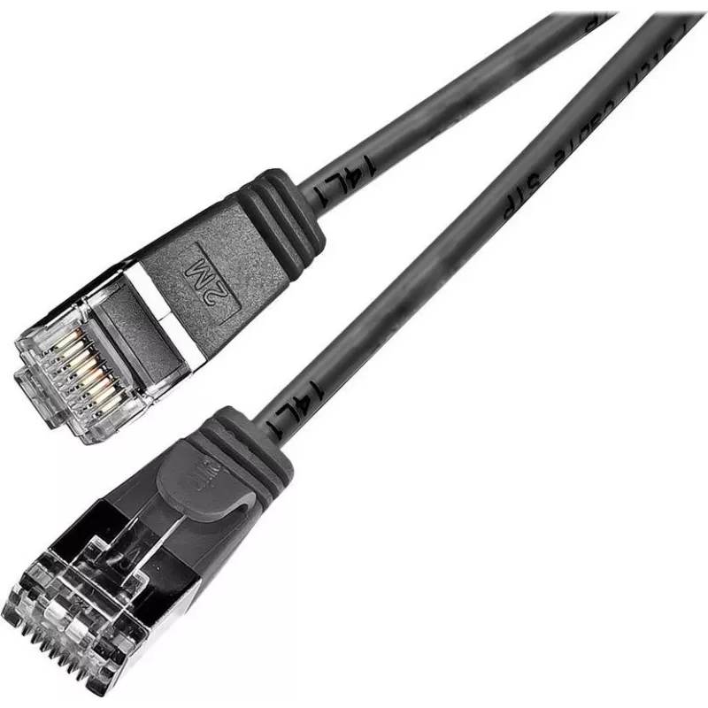 Wirewin Triotronik PKW-LIGHT-STP-K6 1.0 SW cavo patch Cat6 STP, connettore RJ-45 maschio a maschio, 1m, nero