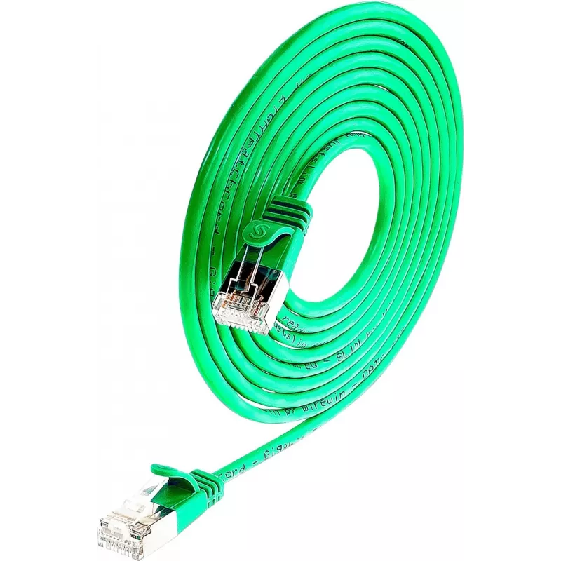 Wirewin Triotronik PKW-LIGHT-STP-K6 3.0 GN cavo patch Cat6 S/FTP, connettore RJ45 maschio a maschio, 3 m, verde