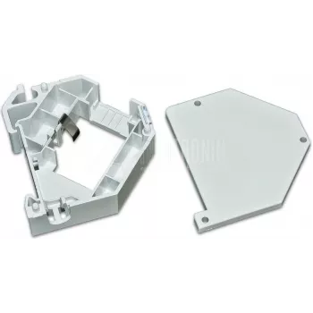 Wirewin WKS kit per guida DIN – supporto di montaggio per guida DIN con connettore keystone, plastica, grigio