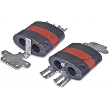 Optotec set di guarnizioni di ingresso cavi in silicone a freddo per 2 cavi (12-20mm), ovale FTTx (FOCUS-ODCKIT-CCSO-2X20)