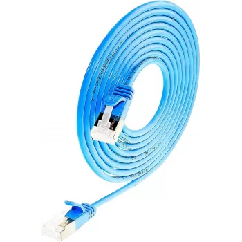 Wirewin Light cavo patch rotondo U/FTP Cat 6a blu 1,0 m sottile flessibile PoE PKW-LIGHT-STP-K6A 1.0 BL
