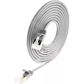 Wirewin PKW-LIGHT-STP-K6A 1.5 Cat 6a U/FTP Slim Round Cavo patch, PoE, 1,5 m, grigio