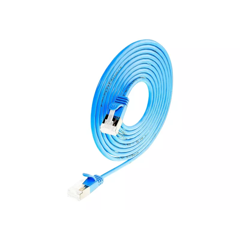 Wirewin Light cavo patch rotondo U/FTP Cat 6a blu 5,0 m sottile flessibile PoE PKW-LIGHT-STP-K6A 5.0 BL