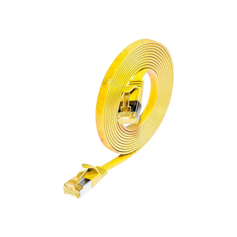 Wirewin cavo patch slim Cat6a U/FTP RJ45 - 5 m, giallo PKW-STP-SLIM-K6A 5.0 GE