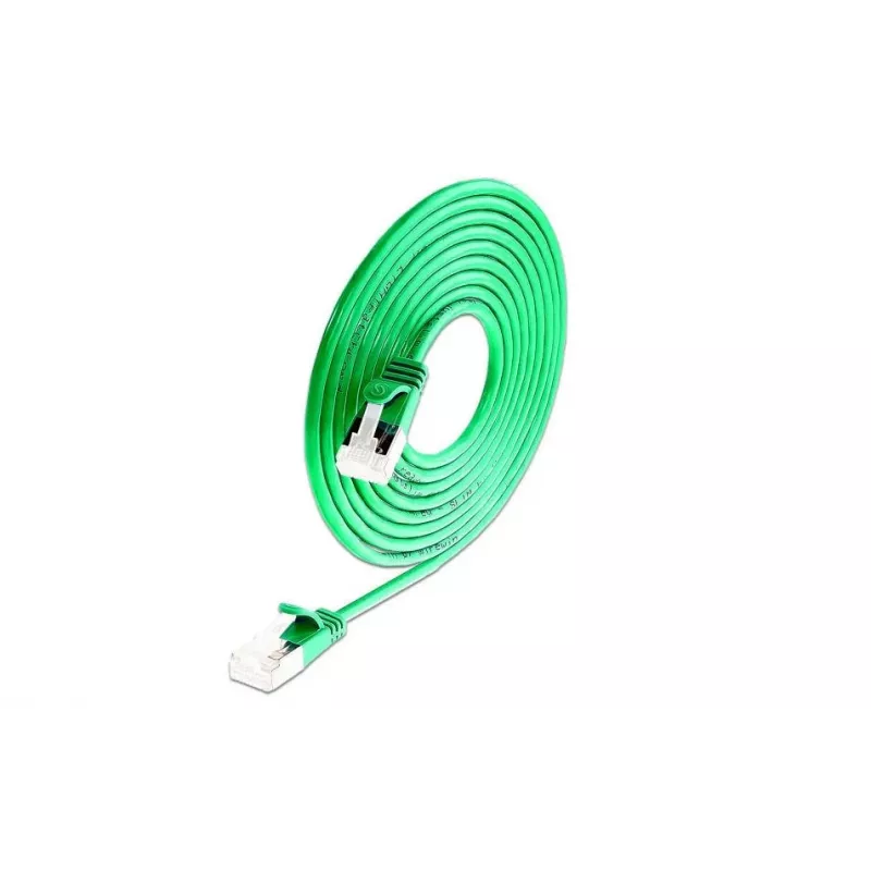 Wirewin Light cavo patch rotondo U/FTP Cat 6a verde 0,5 m sottile flessibile PoE PKW-LIGHT-STP-K6A 0.5 GN