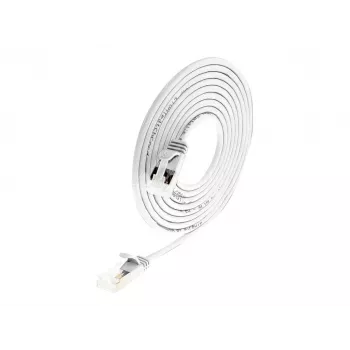 Wirewin Light cavo patch rotondo U/FTP Cat 6a bianco 0,25 m sottile, schermato, PoE, cavo flessibile e sottile per applicazioni speciali (PKW-LIGHT-STP-K6A 0.25 WS)