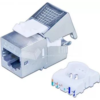 Wirewin Cat6A 10 Gigabit Ethernet modulo Keystone, schermato, senza attrezzi, sistema Keystone (WKS JACK STP KAT6A)