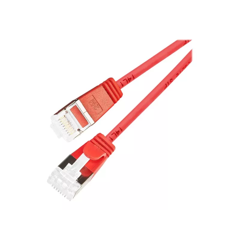 Wirewin cavo patch Light rotondo U/FTP Cat 6a rosso 1,5 m sottile flessibile PoE (PKW-LIGHT-STP-K6A 1.5 RT)
