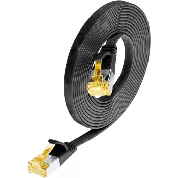Wirewin Cat6a cavo patch Ethernet slim U/FTP, 0,1 m, nero PKW-STP-SLIM-K6A 0.1 SW