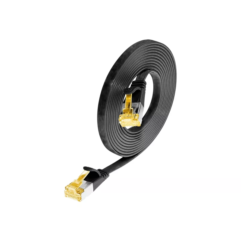 Wirewin Cat6a cavo patch Ethernet slim U/FTP, 0,1 m, nero PKW-STP-SLIM-K6A 0.1 SW