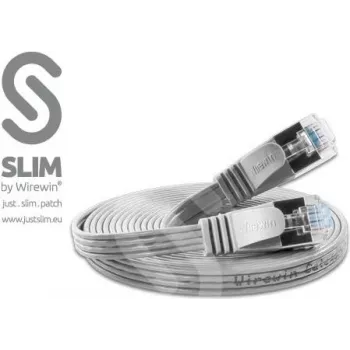 Wirewin Triotronik 0,15 m cavo patch Ethernet slim Cat6 U/FTP, connettore RJ45 maschio a maschio, grigio PKW-STP-SLIM-KAT6 0.15
