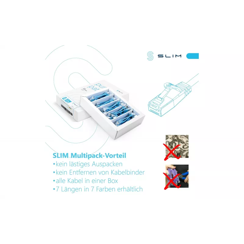 Wirewin SLIM-LS-K6A 3.0 OR 36 Cat6A U/FTP cavo patch Ethernet slim, 3 m, arancione, confezione da 36