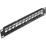 Wirewin pannello cieco con 12 moduli keystone, 10 inch, nero, sistema keystone schermato (TKS PANEL 12 BLACK)