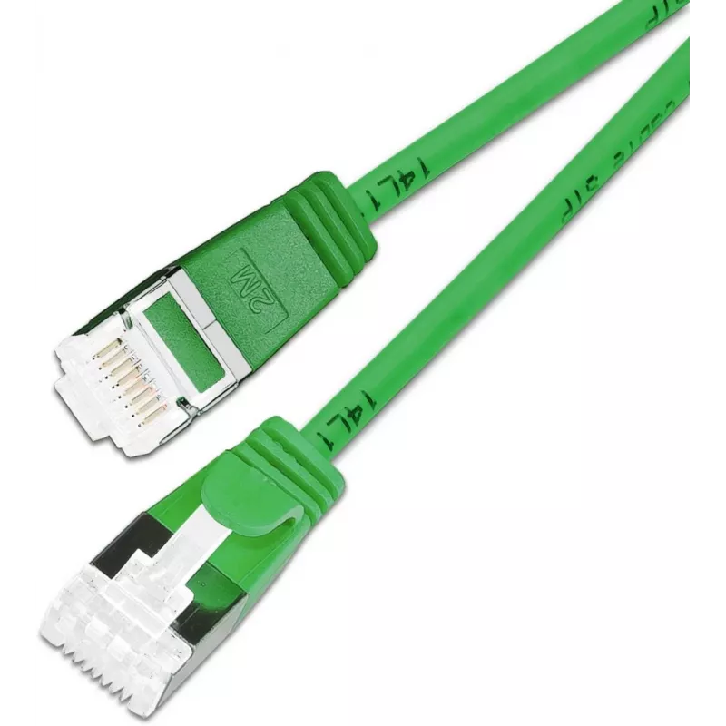 Wirewin Cat6a U/FTP cavo patch Ethernet slim, 10 Gbps, verde, 0,15 m PKW-LIGHT-STP-K6A 0.15 GN