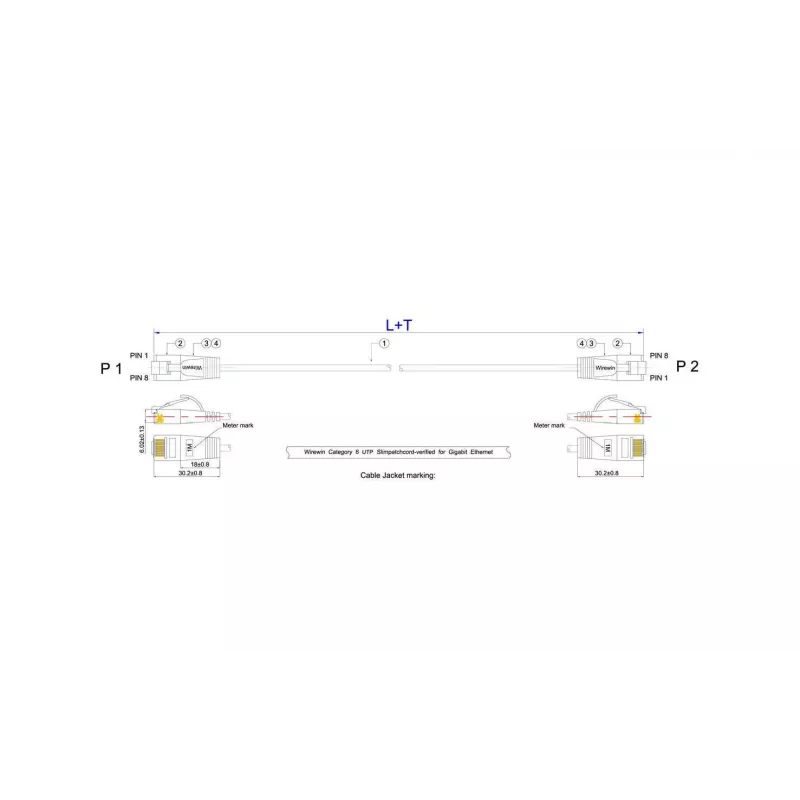 Wirewin Cat.6 cavo patch SLIM-Light U/UTP 1,5 m nero PKW-LIGHT-K6 1.5 SW