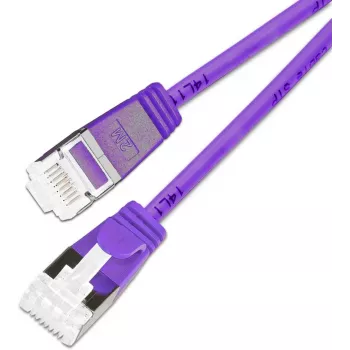 Wirewin Cat.6A 10 Gigabit cavo patch slim U/FTP, 0,25 m, viola PKW-LIGHT-STP-K6A 0.25 VT