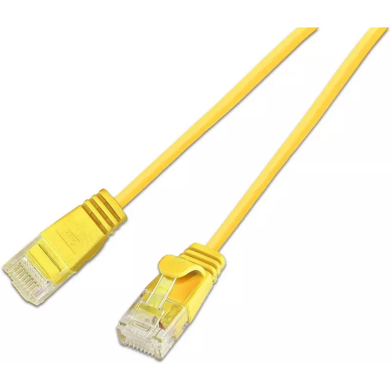Wirewin SLIM KAT6A 10 Gigabit cavo patch light rotondo, U/UTP, Ø 3,6 mm, giallo (SLIM-L-UU-K6A 0.25 YE)