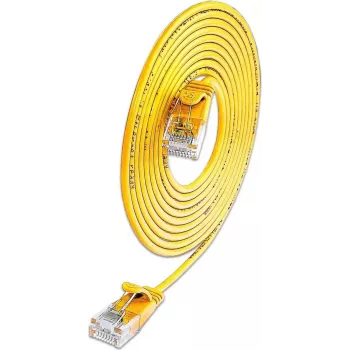 Wirewin SLIM KAT6A 10 Gigabit cavo patch light rotondo, U/UTP, Ø 3,6 mm, giallo (SLIM-L-UU-K6A 1.5 YE)