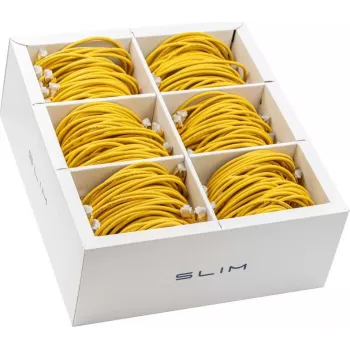 Cavo patch light Wirewin SLIM KAT6A 10 Gigabit, 1,0m, U/FTP, Ø 3,8mm, giallo, confezione da 90, schermato (SLIM-LS-K6A 1.0 YE 90)