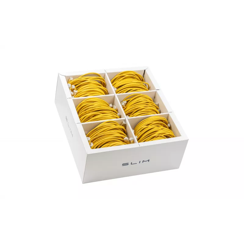 Wirewin SLIM-LS-K6A 2.0 YE 60 - cavo patch Ethernet slim Cat6A U/FTP, 2m, giallo, confezione da 60