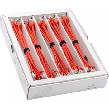 Wirewin SLIM-LS-K6A 0.25 RD 50 - cavo patch Ethernet slim Cat.6A U/FTP, 0,25m, rosso, confezione da 50
