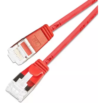 Cavo patch light Wirewin SLIM KAT6A 10 Gigabit, U/FTP, 3,8mm, rosso, 0,15m PKW-LIGHT-STP-K6A 0.15 RT