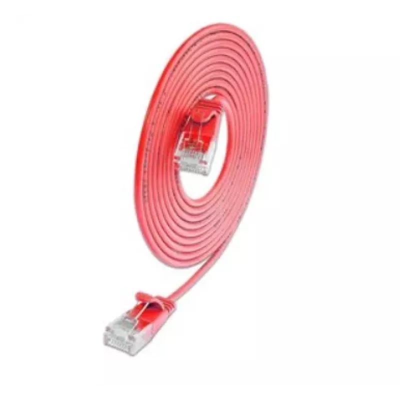 Cavo patch light tondo Wirewin SLIM KAT6A 10 Gigabit, U/UTP, Ø 3,6 mm, rosso (SLIM-L-UU-K6A 0.1 RD)