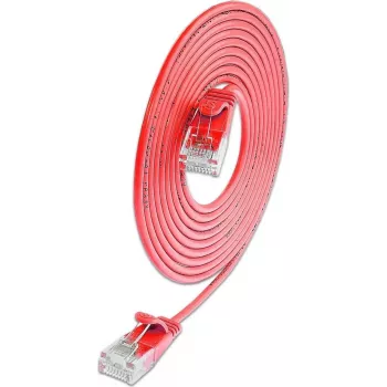 Wirewin Cat.6A U/UTP Slim cavo patch Ethernet, 10 Gbps, rosso, 1 m SLIM-L-UU-K6A 1.0 RD