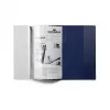 DURABLE DURAPLUS cartella per presentazioni con tasca anteriore trasparente e clip scorrevole, blu scuro, A4, capacità 30 fogli