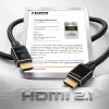 LogiLink cavo HDMI A/M a A/M 8K/60Hz 48Gbps metallo nylon certificato nero 2m