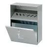 Bartscher 860001 posacenere da parete, acciaio inox, argento, con chiusura