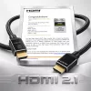 LogiLink cavo HDMI 8K/60 Hz 48 Gbps metallo nylon certificato nero 1 m