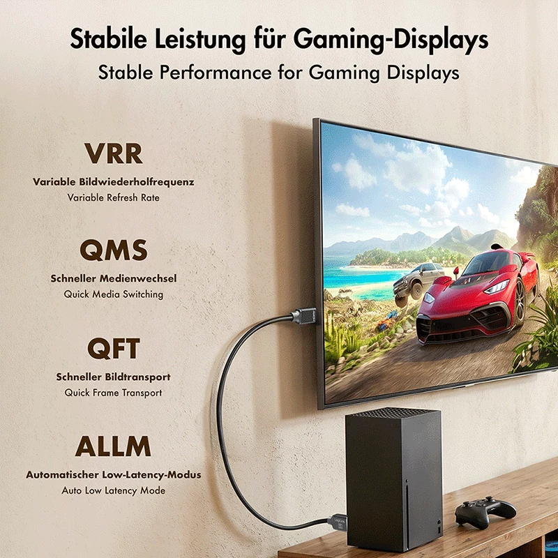 LogiLink cavo HDMI 8K/60 Hz 48 Gbps metallo nylon certificato nero 1 m
