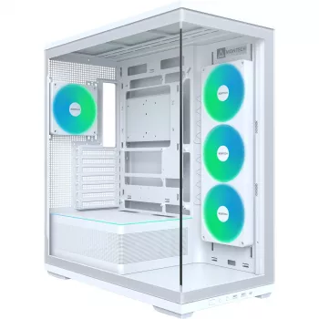 MONTECH TG3 Case PC, vetro temperato x2, bianco