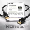 LogiLink cavo HDMI, A/M a A/M, 8K/60 Hz, 48 Gbps, metallo, nylon, certificato, nero, 3 m