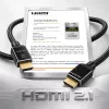 LogiLink cavo HDMI A/M a A/M 8K/60 Hz 48 Gbps metallo nylon certificato nero 5 m