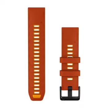 Garmin QuickFit 22 cinturino per orologio, silicone, Autumn Orange/Spark Orange
