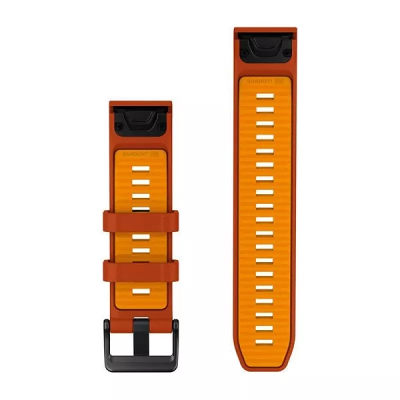 Garmin QuickFit 22 cinturino per orologio, silicone, Autumn Orange/Spark Orange
