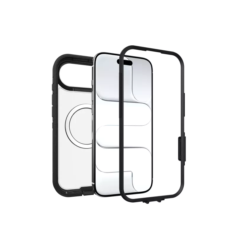 OtterBox Defender Series Pro XT cover posteriore per Apple iPhone 15 Pro Max - Dark Side (trasparente/nero)