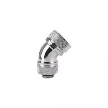 Thermaltake Pacific raccordo a compressione 45 gradi per tubo PETG G1/4 - ottone cromato, 16mm OD