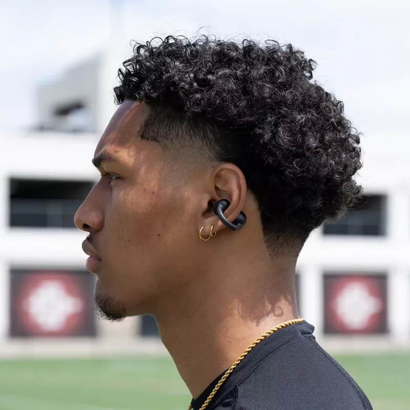 JLab Flex Open Air Clip auricolari True Wireless, Bluetooth 5.3, 32h autonomia totale, IP55, nero