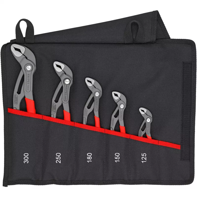 KNIPEX set pinze per acqua Cobra 5 pezzi in custodia pieghevole 00 19 55 S5