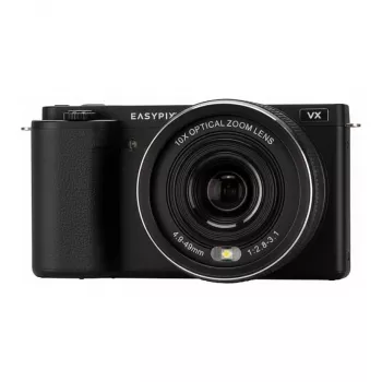 Easypix PowerPro VX6430 fotocamera digitale con schermo pieghevole - 64MP, zoom ottico 10x, video 4K, nero 20205
