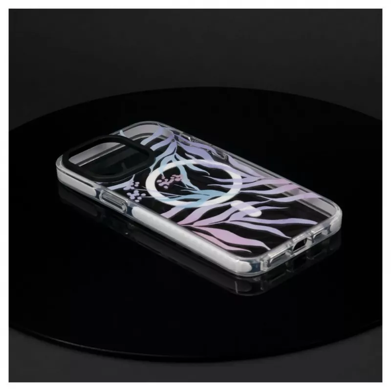 Evelatus custodia PC+TPU per Apple iPhone 15 Pro compatibile MagSafe - stampa floreale personalizzata