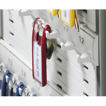 DURABLE KEY BOX 36 portachiavi con serratura a cilindro, acciaio grigio chiaro, da parete, 36 ganci 195223