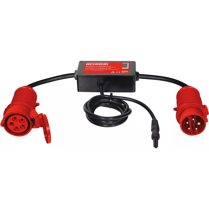 BENNING 044140 adattatore di misura attivo a 3 fasi per prese CEE 16A a 5 poli, 400V