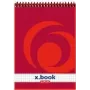 herlitz x.book quaderno a spirale A5 a quadretti rosso - 50 fogli 110536