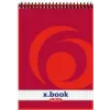herlitz x.book quaderno a spirale A5 a quadretti rosso - 50 fogli 110536