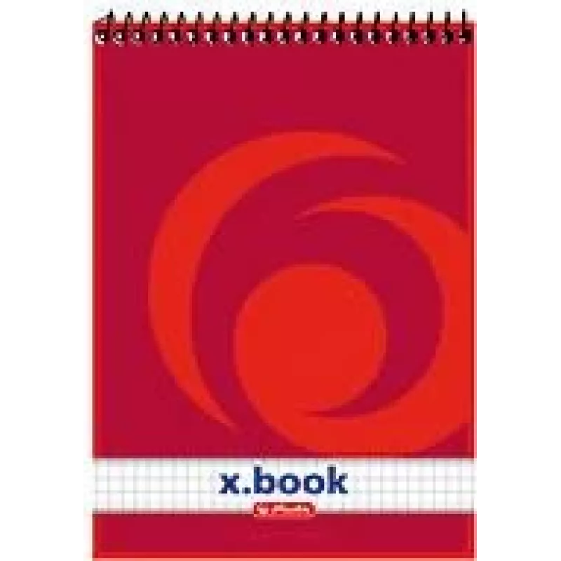 herlitz x.book quaderno a spirale A5 a quadretti rosso - 50 fogli 110536